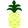 Neon Pineapple Cartoon Delight