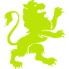 Leuchtender Löwe Silhouette