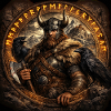Vikinger Krieger im Runenring