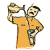 Sketchy Bartender Pouring Beer