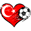 Turkey flag football with heart used