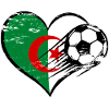Algerien Flagge Fußball mit Herz