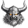 Wikinger-Kriegerhelm-Emblem