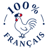 Coq 100% Français avec béret drapeau