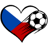 Tschechien Flagge Fußball mit Herz
