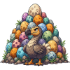 Bunter Dodo Eierhügel 