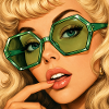 Emerald Spellbound Glamour Retro Portrait