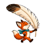 Fox with quill