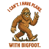 Bigfoot mit Peace-Zeichen