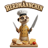 Ein lustiges Erdmännchen als Koch Herdmännchen
