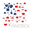 America Circle Flags Pattern