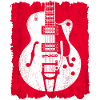 Graffiti Guitar Silhouette