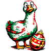 Gans mit Weihnachtskugel - Ei . 1