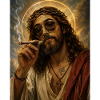 Jesus Smoking a Joint Humor
