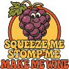 Grape Squeeze Wine Retro Graphic