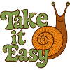 Take It Easy Snail Retro Tee
