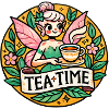 Feen-Tee-Zeit-Illustration