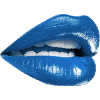     Bold Blue Lips Graphic