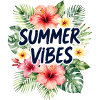 Summer Vibes Tropical Blossoms