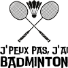 Rackets croisés et volant badminton 