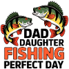 Dad and daughter fishing together