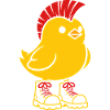 Punk chick in red boots