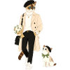 Cat style in trench coat