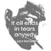 Kerouac Noir Teardrop Quote Tee