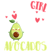Mädchen liebt Avocados