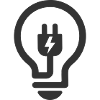 Electrician Light Bulb Plug Logo