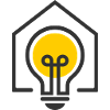 Electrician House Light Bulb Motif