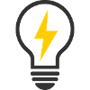 Electrician Light Bulb Lightning Logo