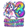 Regenbogen-Einhorn: Awesome seit 2018