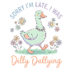 Dilly Dallying duck in pastel look