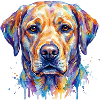 Bunter Hunde-Aquarell Portrait