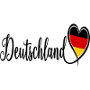 Deutschland Herzflagge Script