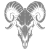 Skull with Horns Ram Skull