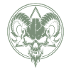 Skull with Horns Ram Skull