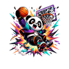 Panda Slam Dunk Neon