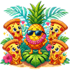Kawaii Pineapple Party with Pizza Buddies