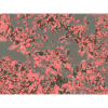 Korallenblatt Rosa Grau Muster