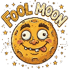 Fool Moon Funny Space Pun Graphic