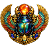 Golden Anubis Scarab Motif