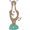 Llama with flowers