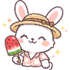Sommerhäschen mit Wassermelone Eis