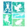 Retro Frog Graphic - Frogs In Motion