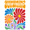 Sunshine Flowers 70s Retro
