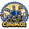 Caffeine Molecule Neon Badge Design