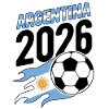 Argentina 2026 Football Flame with Flag