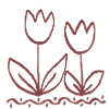 Tulip Line Art Duo